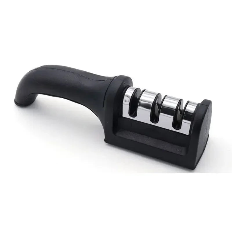 3-Segment Knife Sharpener Knife Sharpeners for Kitchen Knives Stainless Steel Three-Purpose Sharpening Stone for Kitchen Tools 