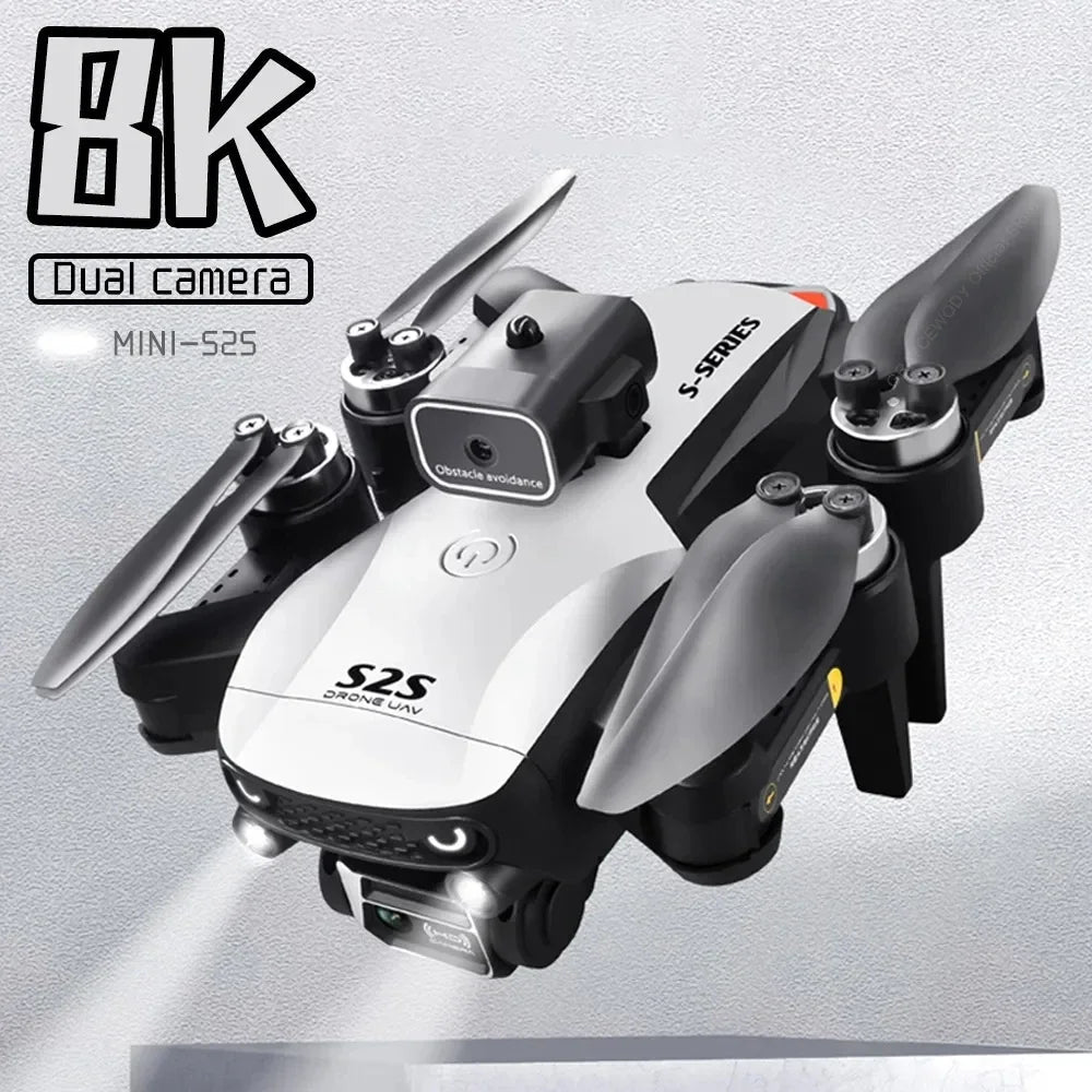 S2S Mini Drone 4k 8K HD Camera Obstacle Avoidance Aerial Photography Brushless Motor Foldable Rc Quadcopter Kid Toy 
