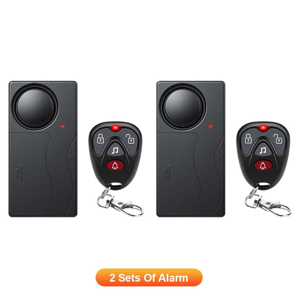 Anti Theft Vibration Window Door Alarm With Remote Control Security Protection Alarm Sensitivity Adjust For Bike Car Scooter