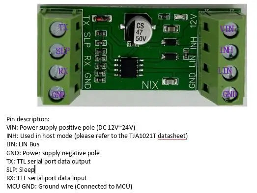 Opciones de módulo de interfaz TTL o USB LIN Bus