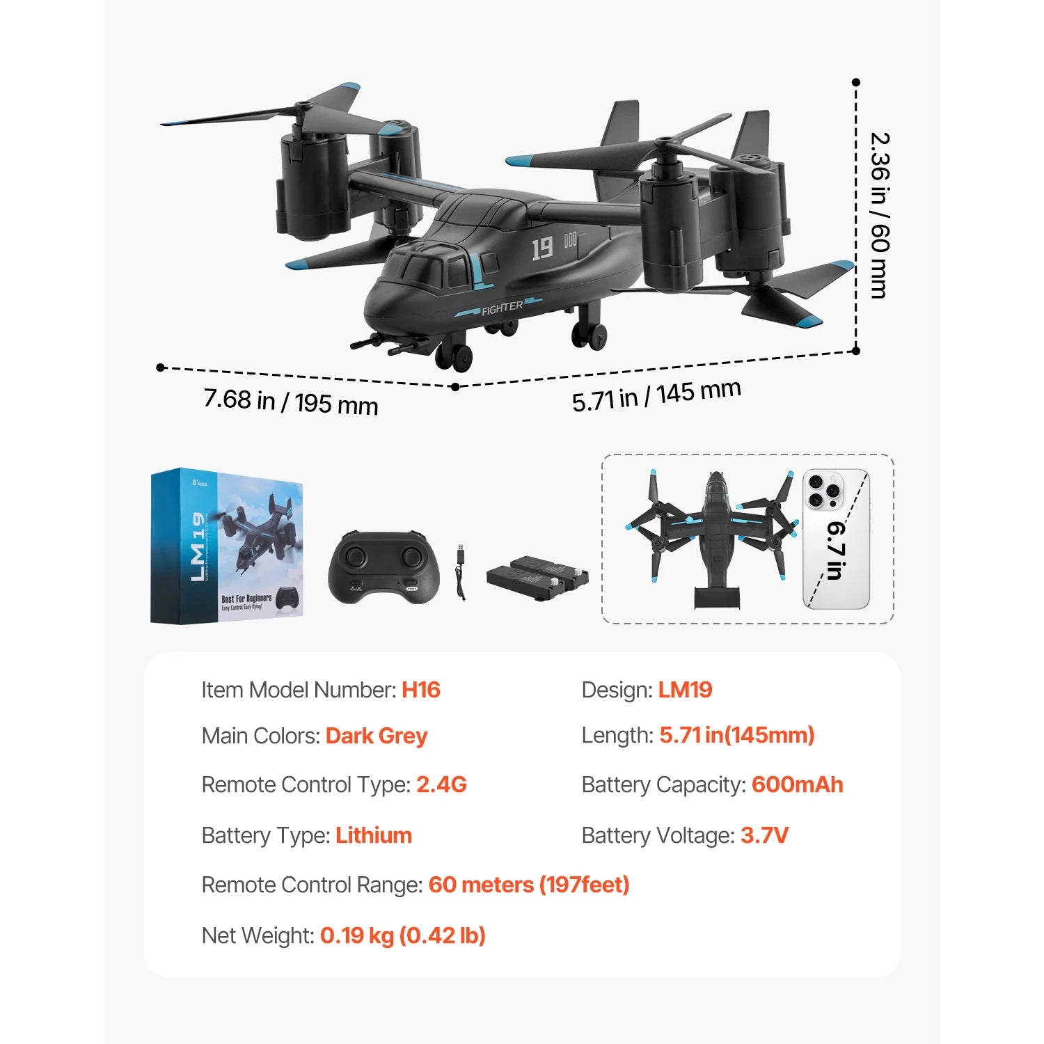 Ελικόπτερο RC 2.4GHz με Γυροσκόπιο & Απογείωση με Ένα Κουμπί για Παιδιά