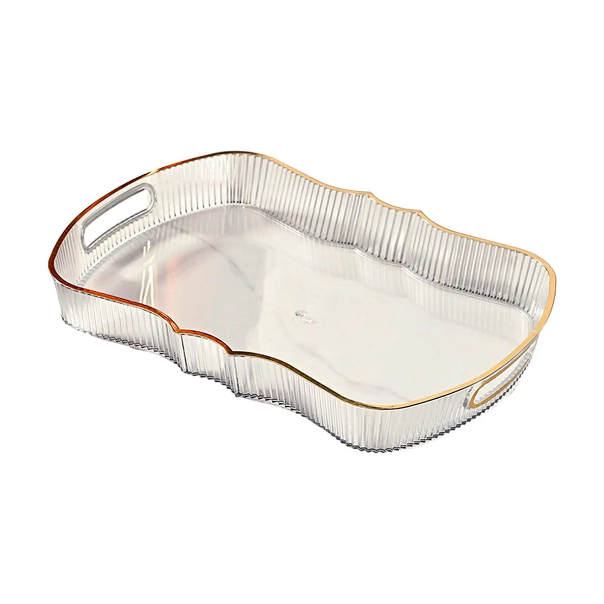 Decorative Serving and Storage Tray with Handles