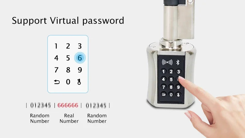 DIY Electronic Smart Door Lock Cylinder TTlock App Fingerprint Digital Keypad Card Unlock Keyless Home Security Lock EU Profile