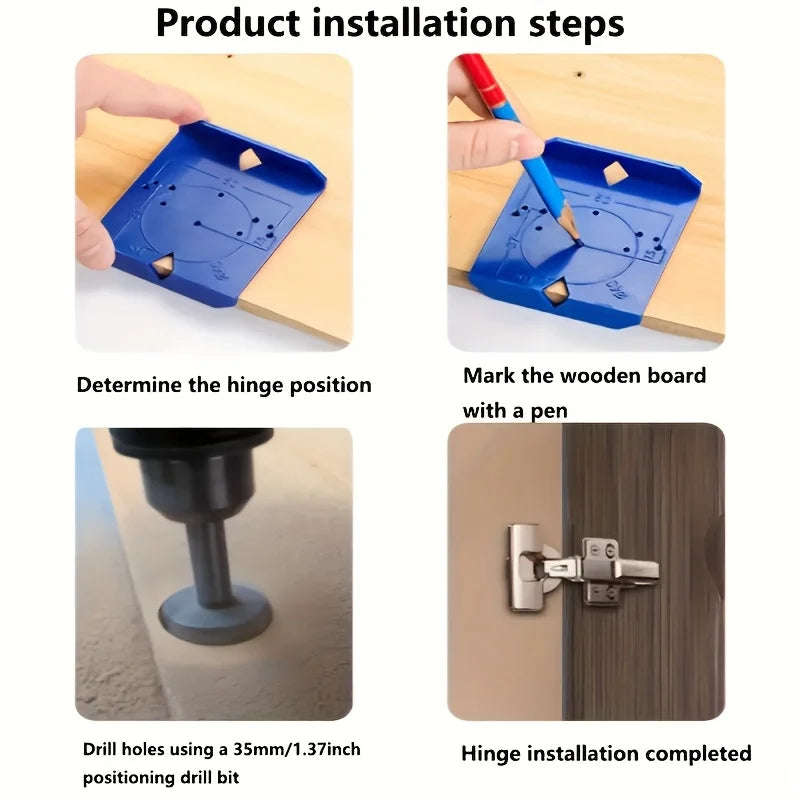 Two-Piece Cabinet Hinge Positioning Jig Set