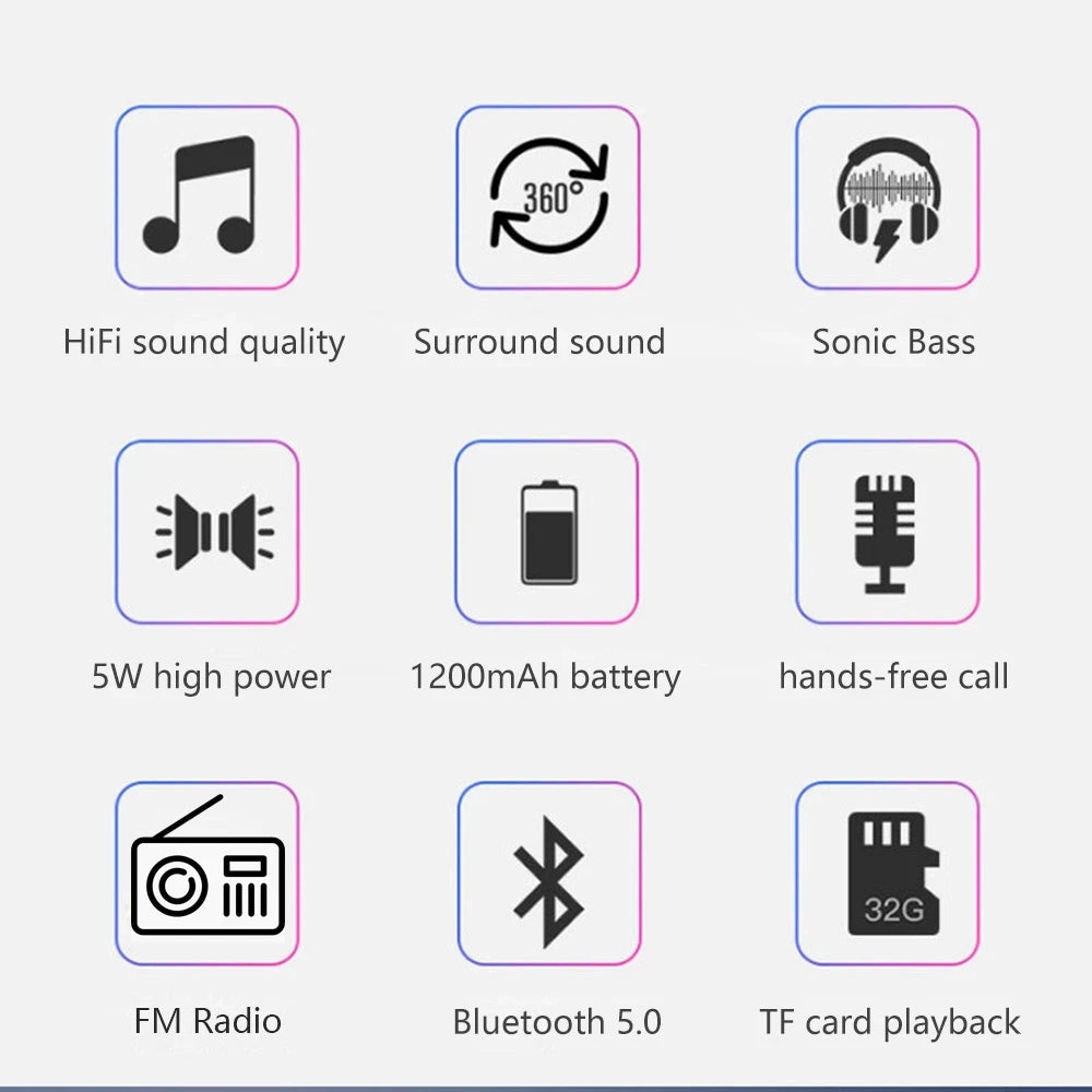 Enceinte Bluetooth portable HY-3317 avec radio FM