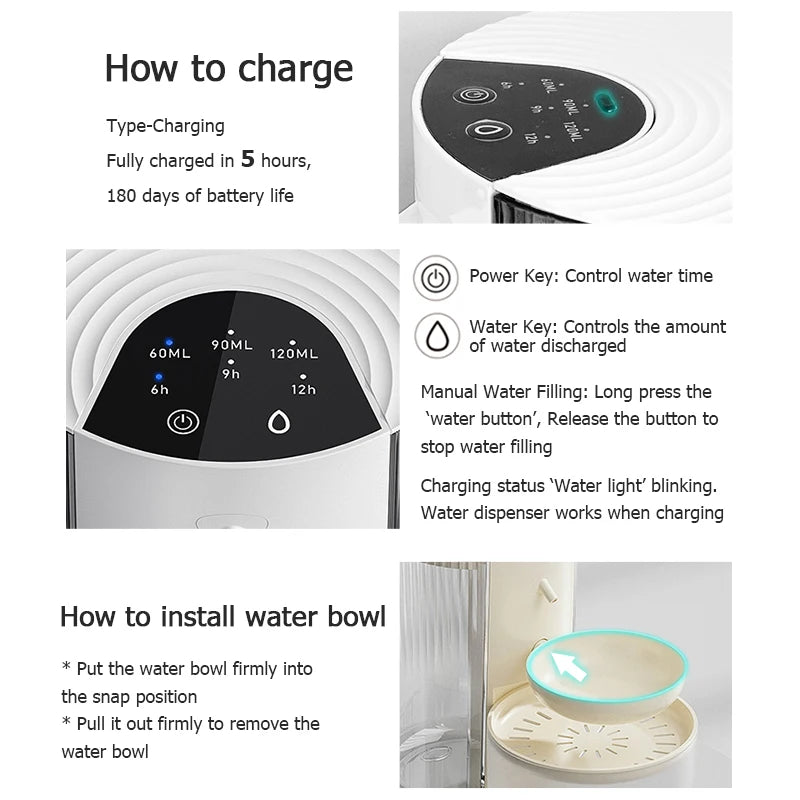 Rechargeable Pet Water Dispenser
