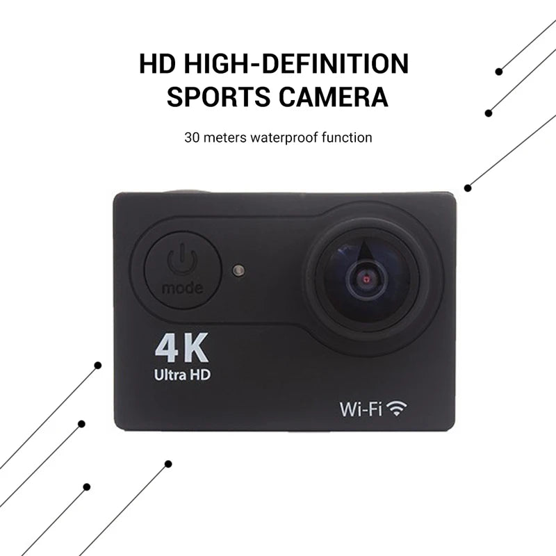 4K Action Camera 1080P/30FPS WiFi 2.0" 170D Underwater Waterproof Helmet Video Recording Camera Sports Cameras Outdoor Mini Cam 