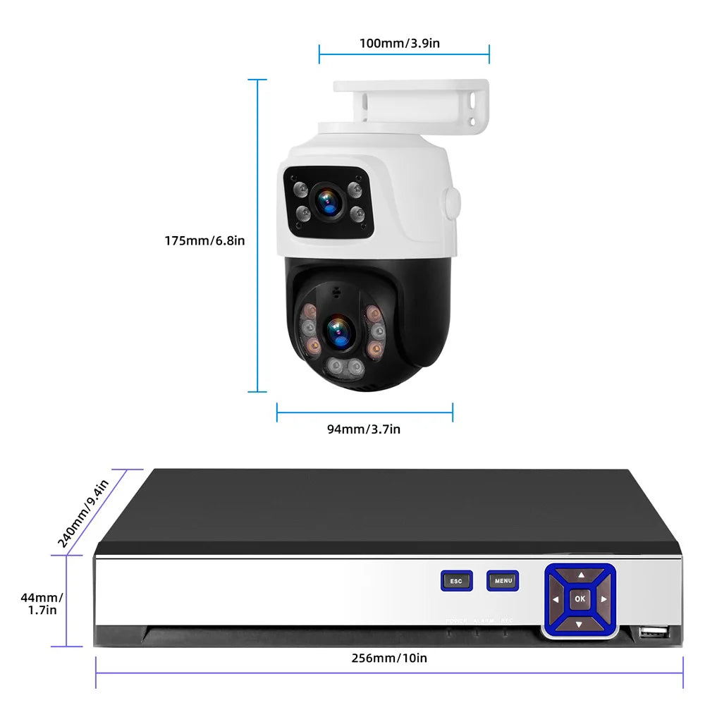 KERUI PoE 8-Channel Security Camera System with 6MP Dual Lens