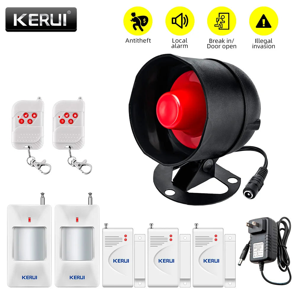 Wireless Home Security Alarm System Kit with Siren, Sensors and Remote