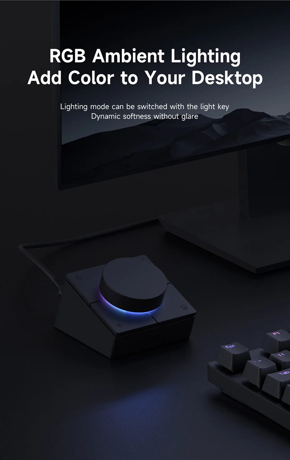 USB-C stolní hub s nastavitelným objímkou hlasitosti
