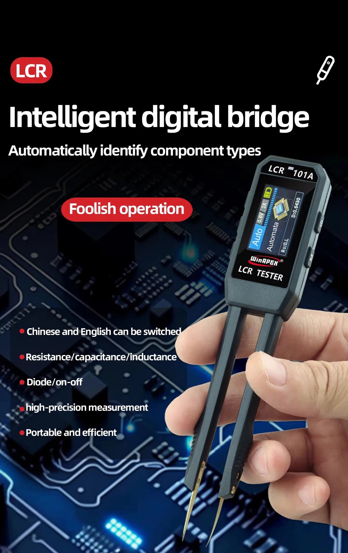 LCR101A Smart SMD Component Tester