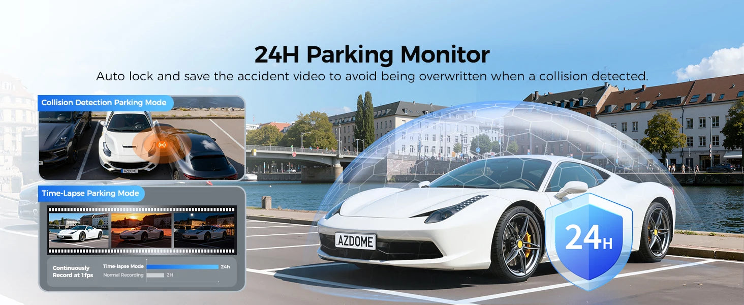 Двойна камера за кола отпред и отзад 4K 2.5K GPS Wi-Fi