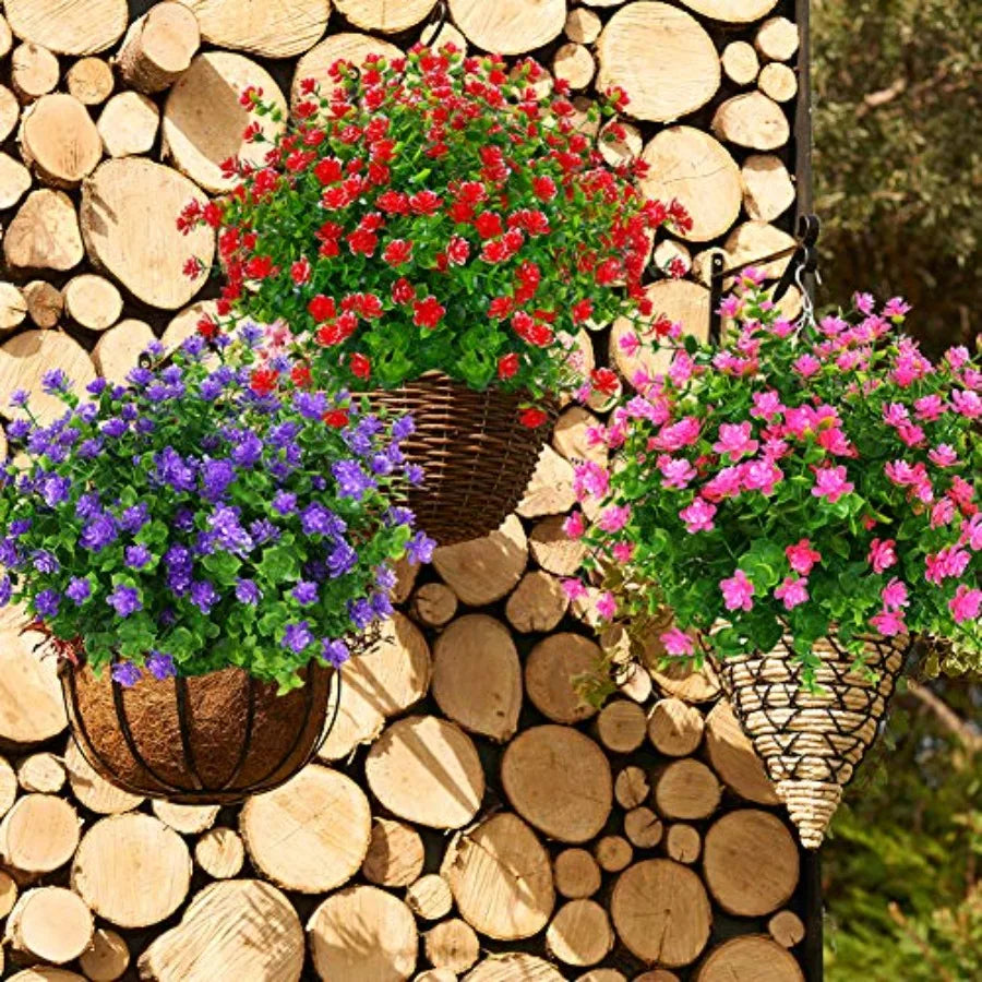 UV-bestendige kunstmatige buxusbloemen – 2 bundels buitendecoratie