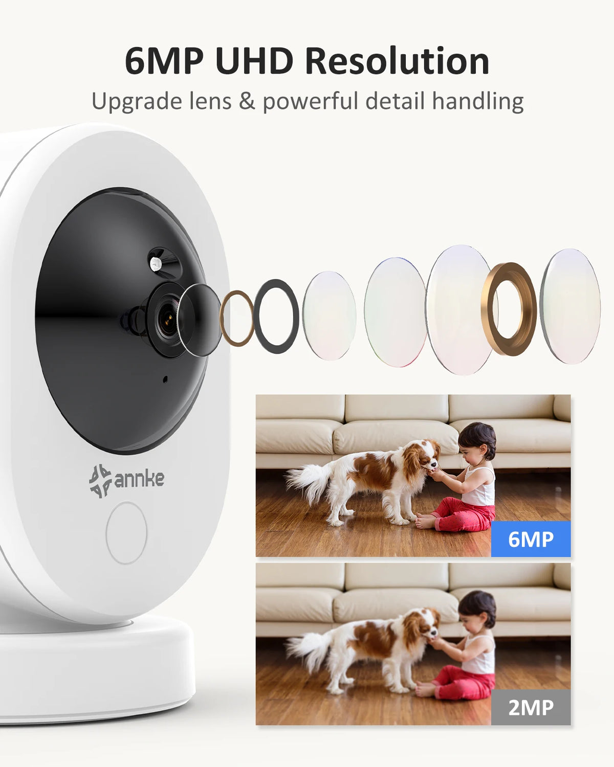 6MP Dual-Band WiFi PTZ Security Camera with Human Detection