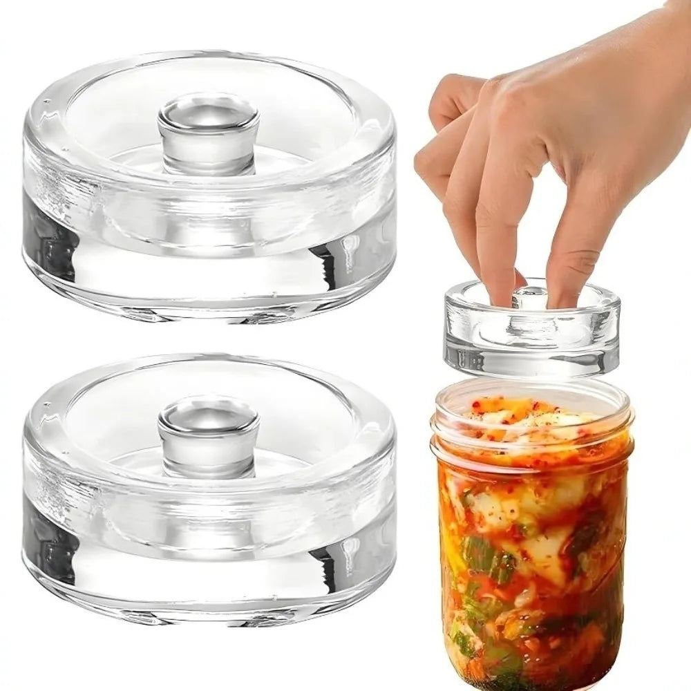 Clear Glass Fermentation Weight with Handle