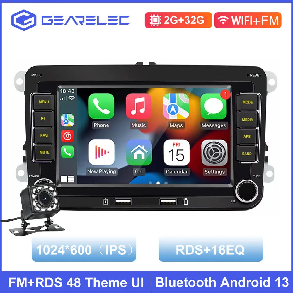 Android Car Radio CarPlay for VW Vehicles 7" Multimedia System