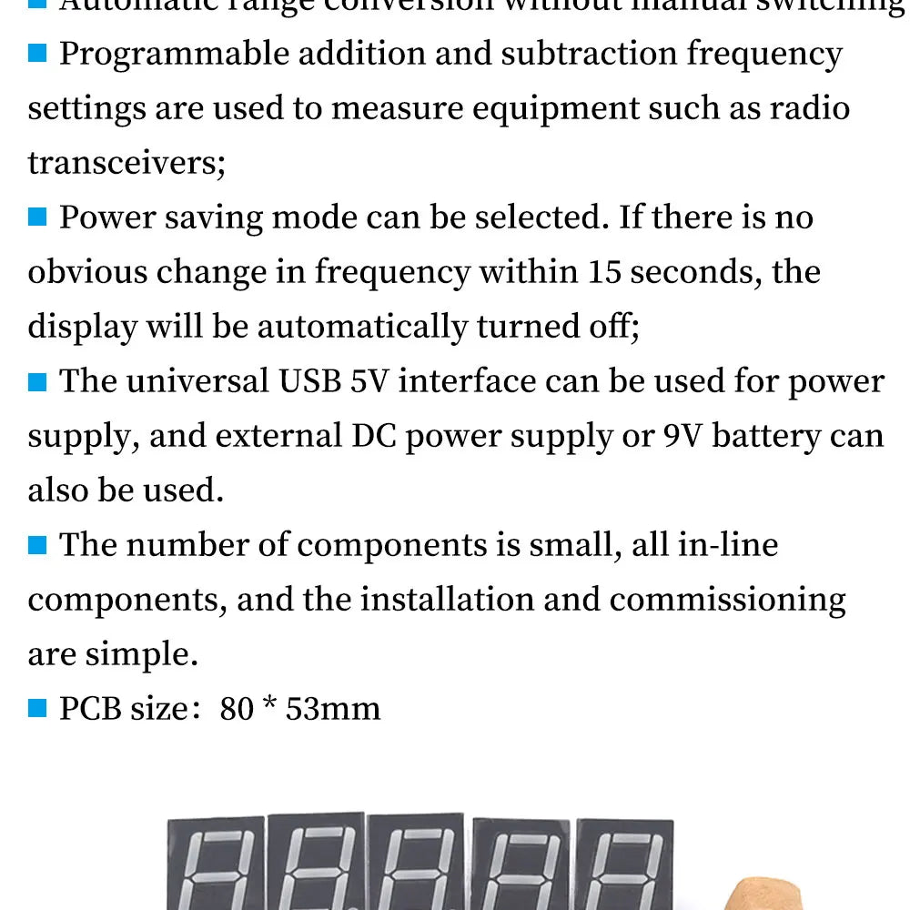 1Hz-50MHz DIY Frequency Counter Kit