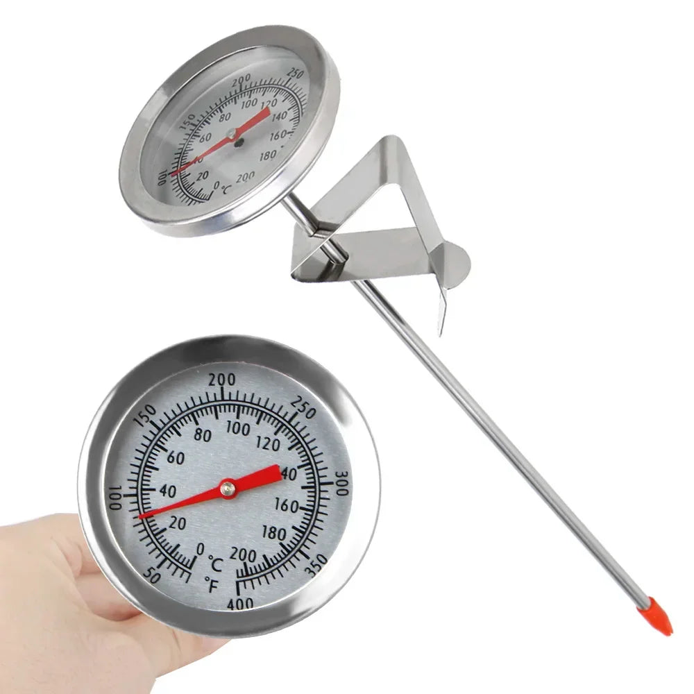 Nerezový vpichovací teplomer s ciferníkom, 0–200°C