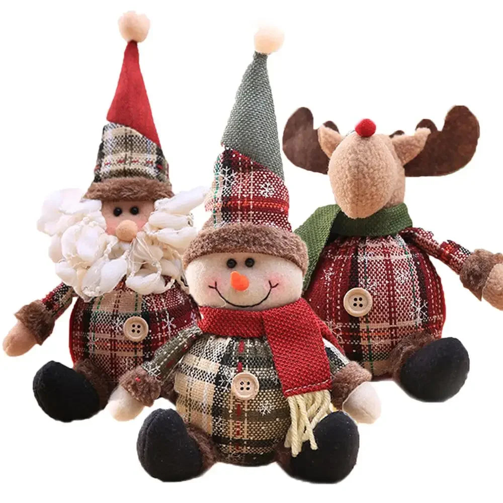 Christmas Santa Doll Merry Christmas Decorations For Home 2024 Table Xmas Ornaments Navidad Natal Noel New Year Decor 2025 Gifts 