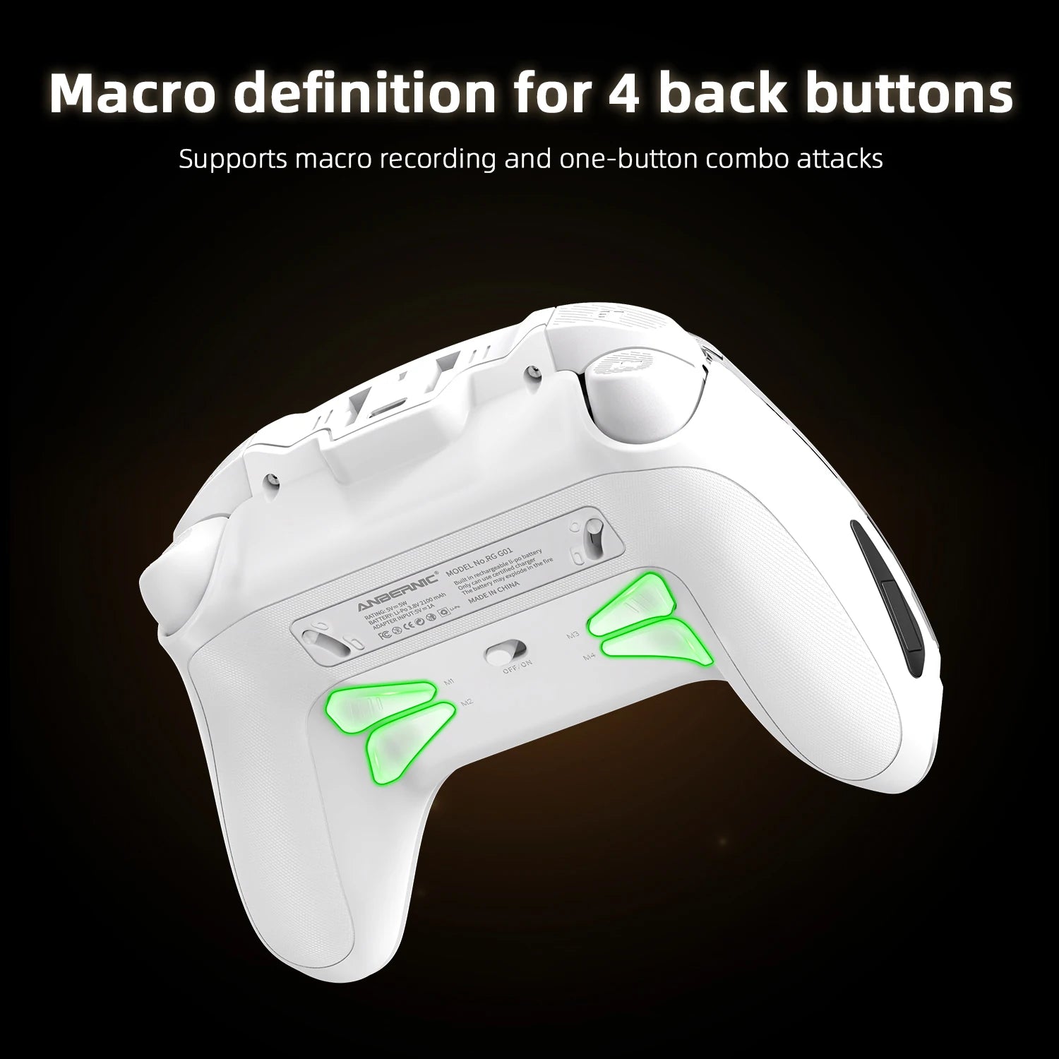 Interactive Screen Wireless Gaming Controller for PC, Steam, Linux, Android, Switch, iOS