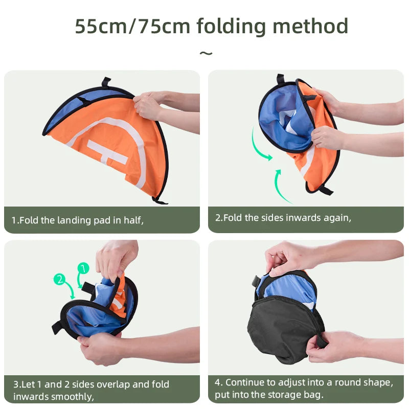Foldable Drone Landing Pad, 40, 55 or 75 cm
