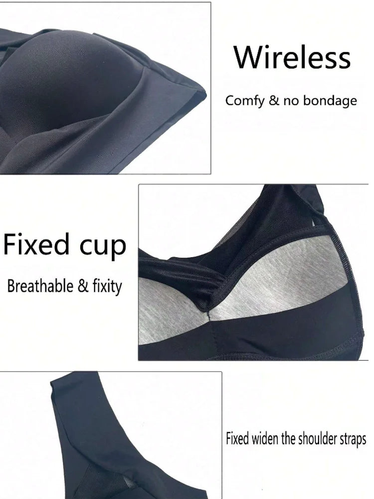 Women's sports underwear Invisible bra seamless breathable comfortable elastic shockproof underwear without steel rings 