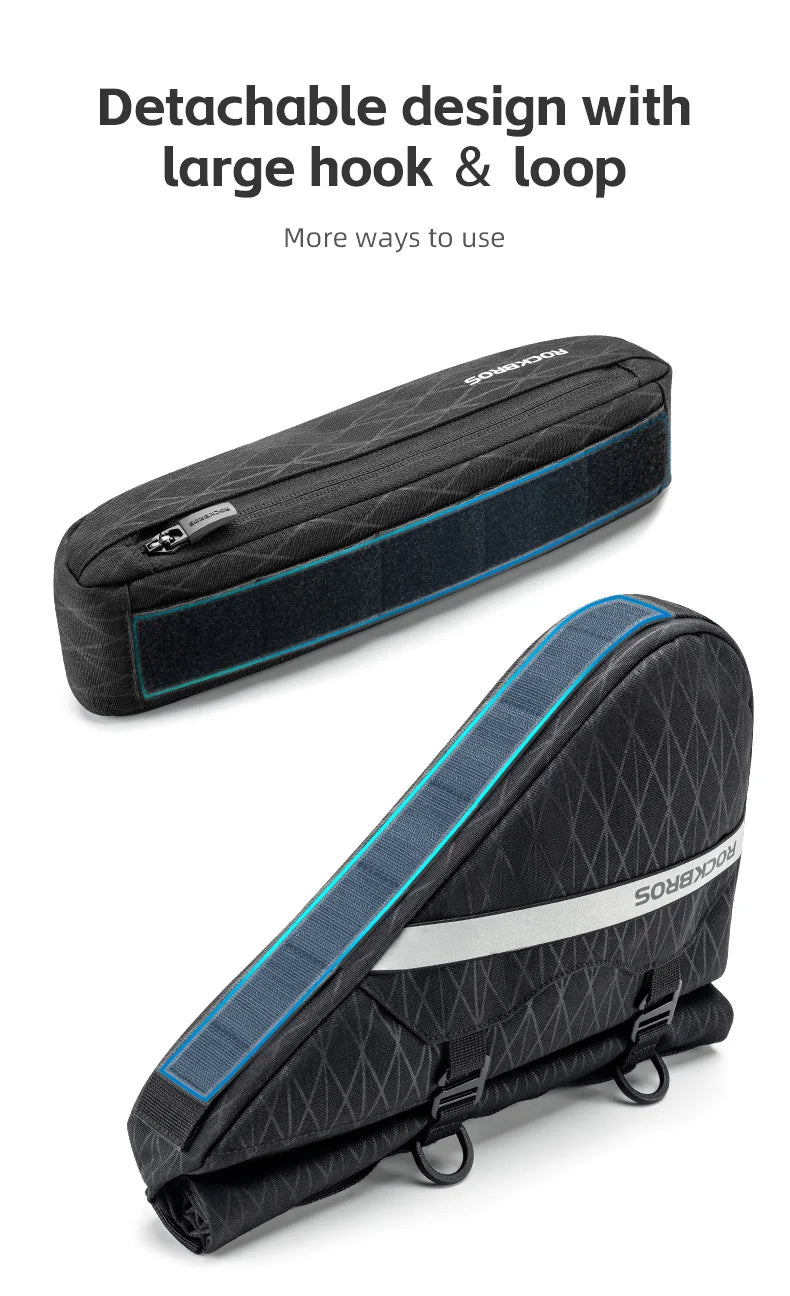 Waterproof Bicycle Triangle Bag 2-in-1 Detachable Bike Storage Pack