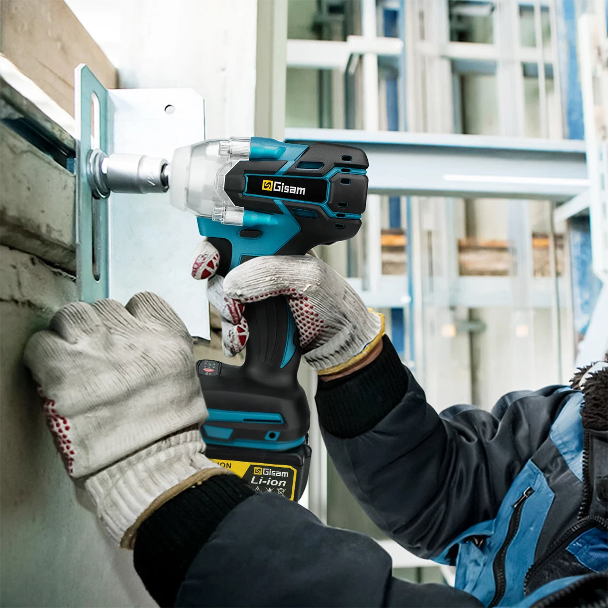 Gisam 520N.M Brushless Electric Impact Wrench for Makita 18V