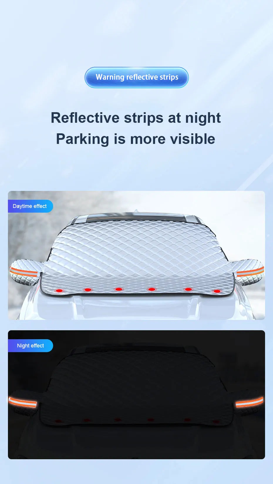 SEAMETAL Car Windshield Snow Cover Winter Waterproof Windscreen Snow Shield Sun Shade Protection Cover Universal for Suv/Sedan