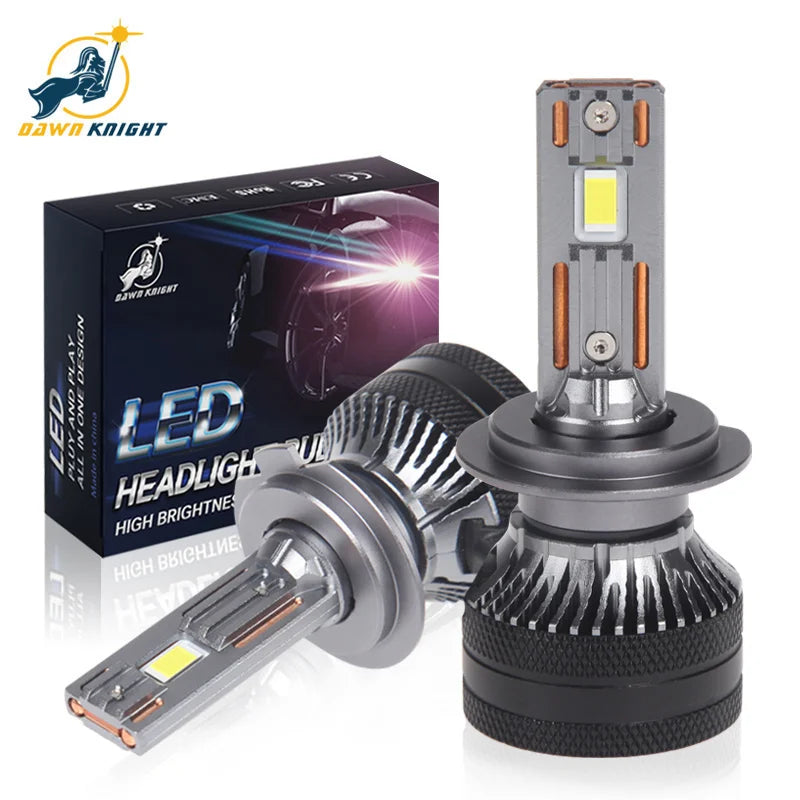 Dawn Knight 140W K5C PLUS H7 H11 H1 H4 LED svjetlosna zraka žarulja 4300K LED HB3 HB4 Dual Copper Tube Led Light Kit za auto 12V 2 kom