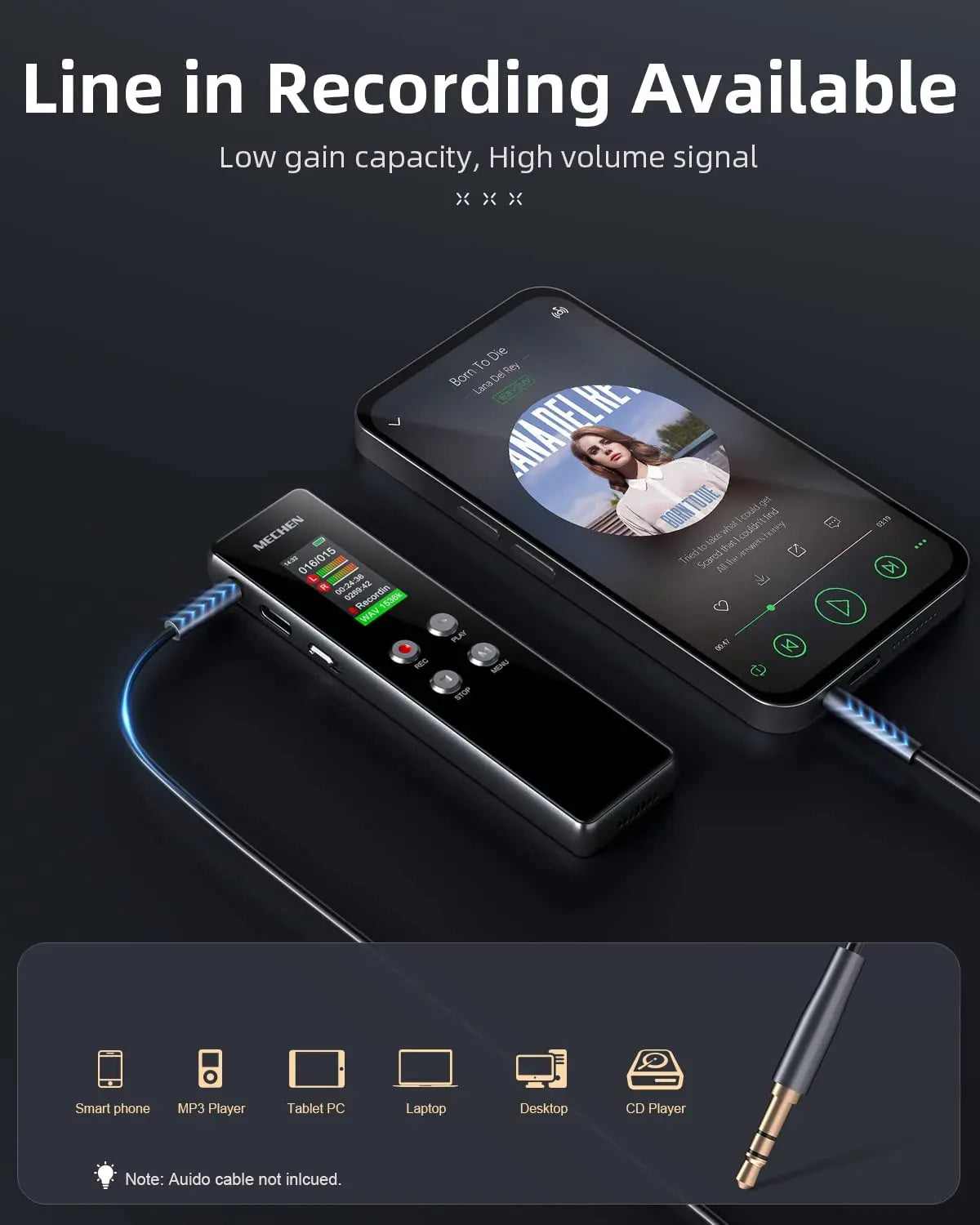 V01 Voice-Activated Digital Recorder