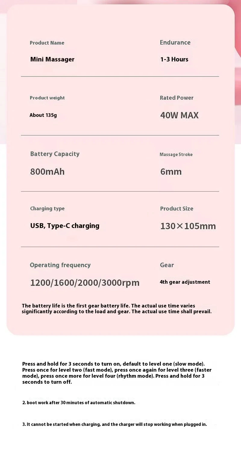 Mini Massage Massage LCD Screen 6 Heads Gun Muscle Massager Portable Electric Fascia Gun for Neck Foot Body Fascia Gun 