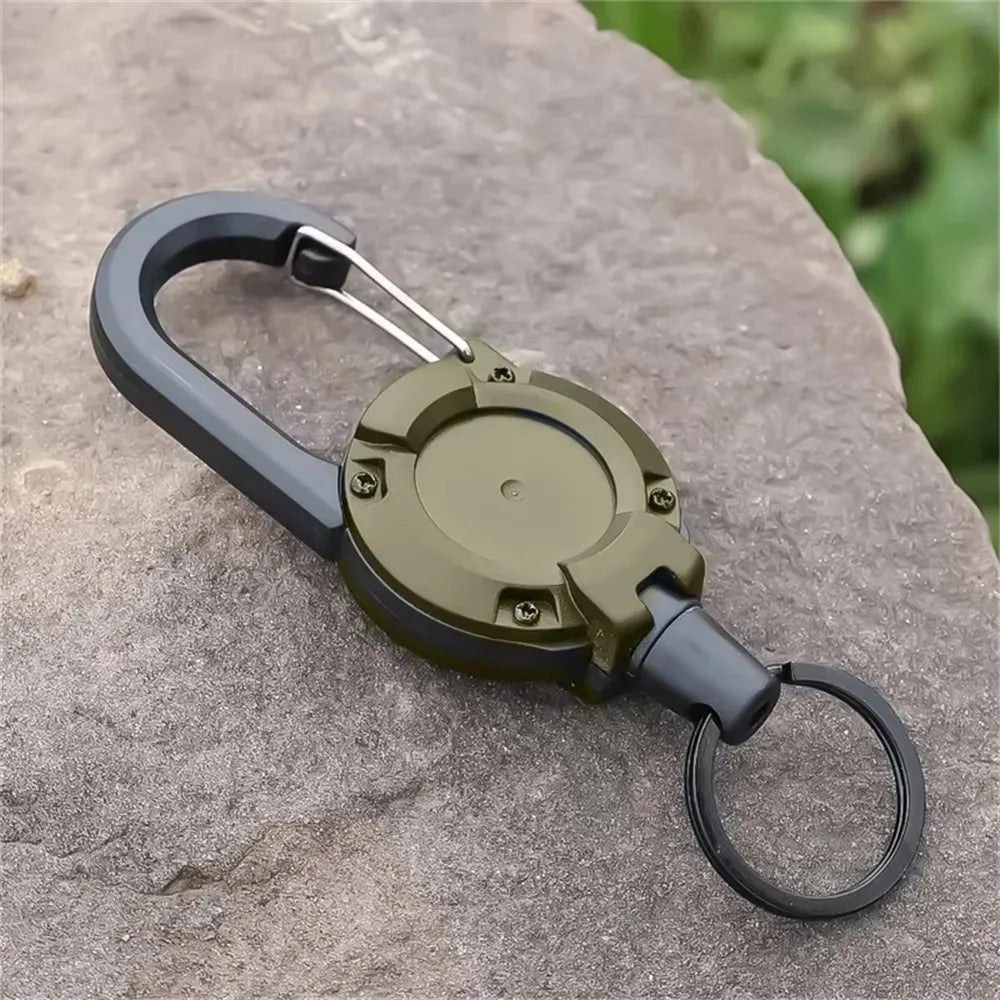 Heavy Duty Retractable Badge Reel with Carabiner Clip