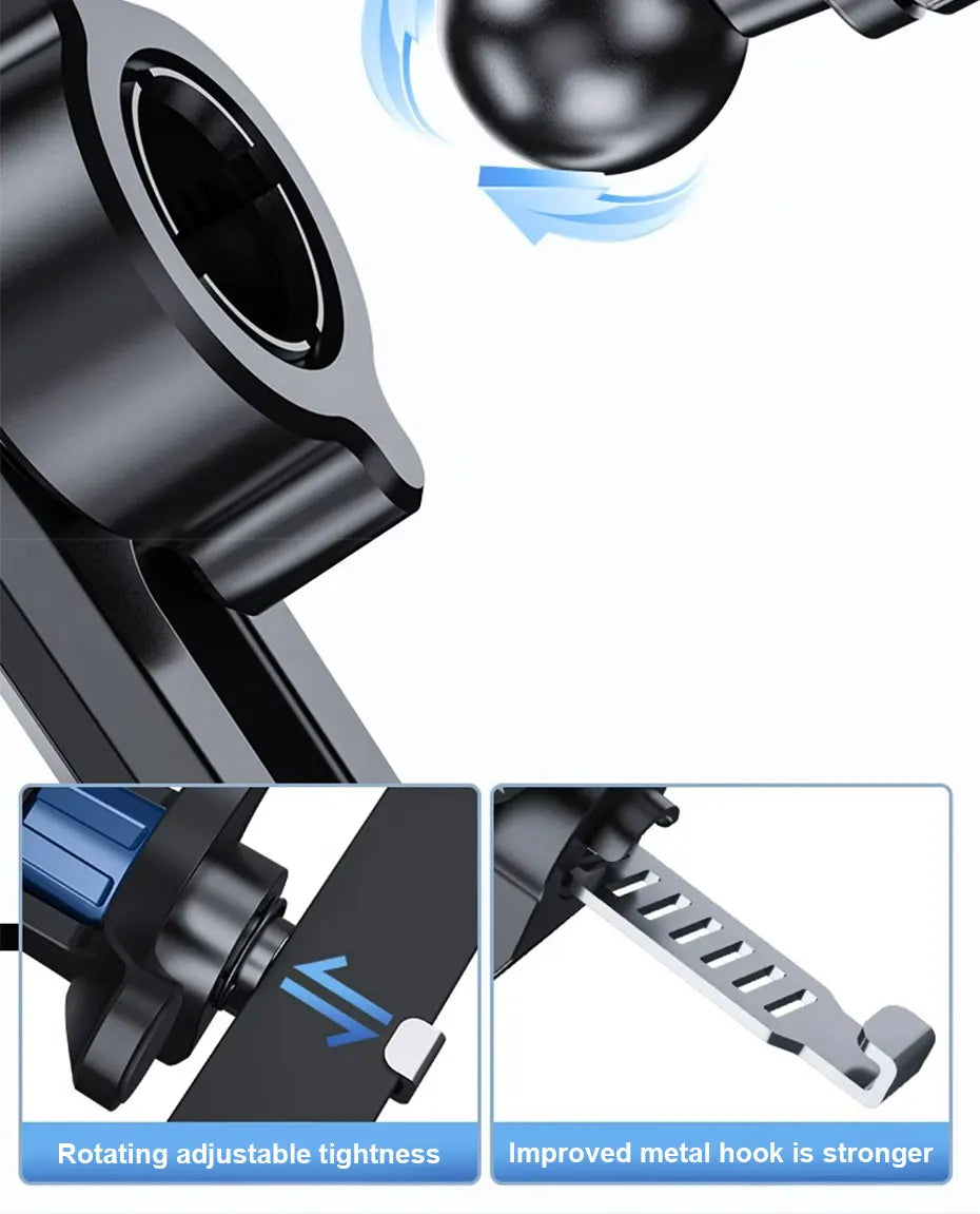 SEAMETAL Upgraded Car Air Vent Phone Holder Anti Shake Buffer Auto Phone Mount Free Adjustment Cellphone Navigation Support
