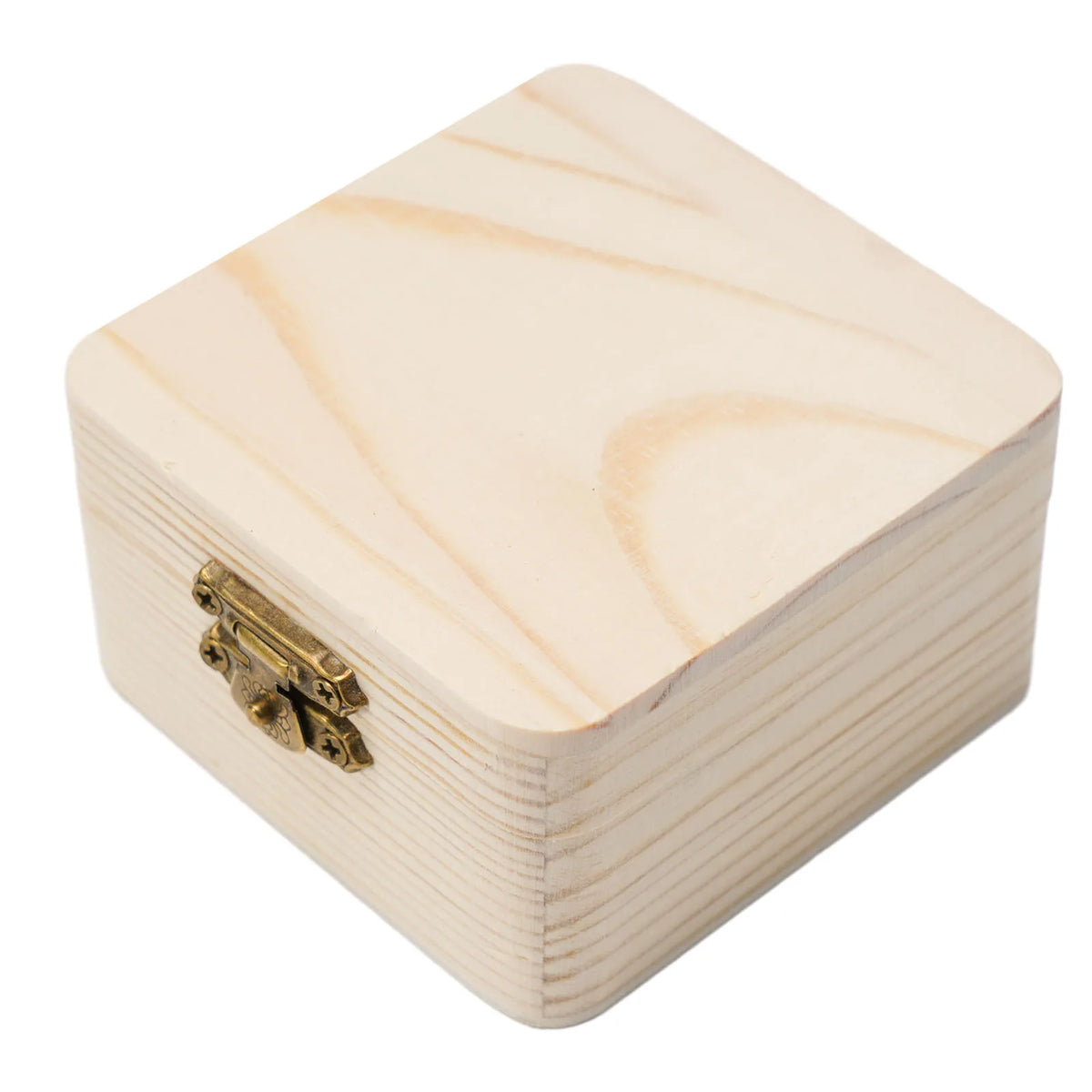Plain Wooden Gift & Keepsake Box, 8 × 8 × 4.5 cm