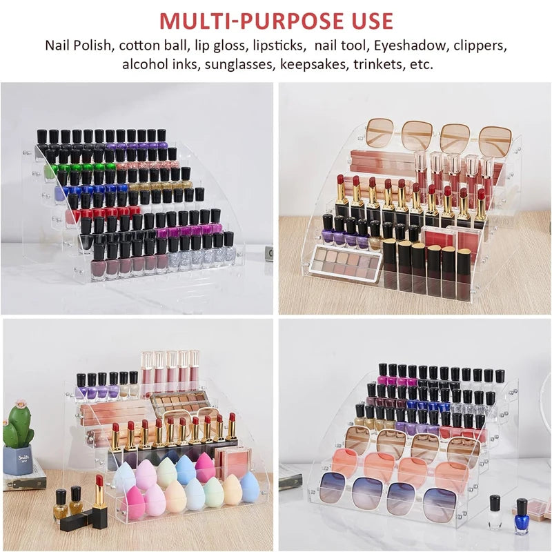 Transparenter Nagellackständer und -halter aus Acryl