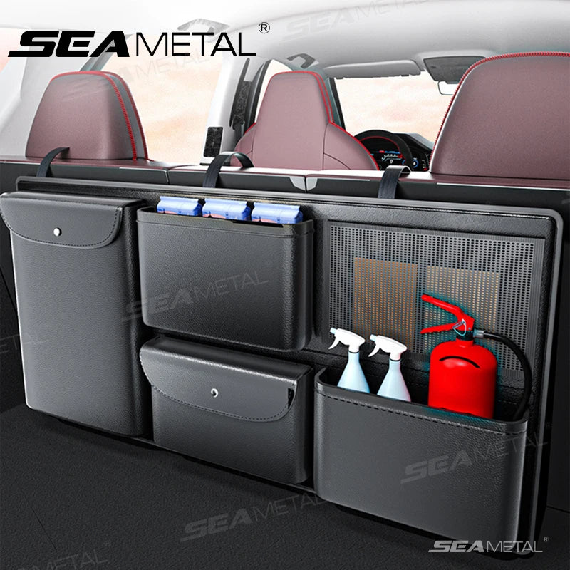 SEAMETAL Car Trunk Organizer Multi-Pocket Backseat Hanging Storage Bag Waterproof Car Storage Pocket Universal for Suv Truck Mpv