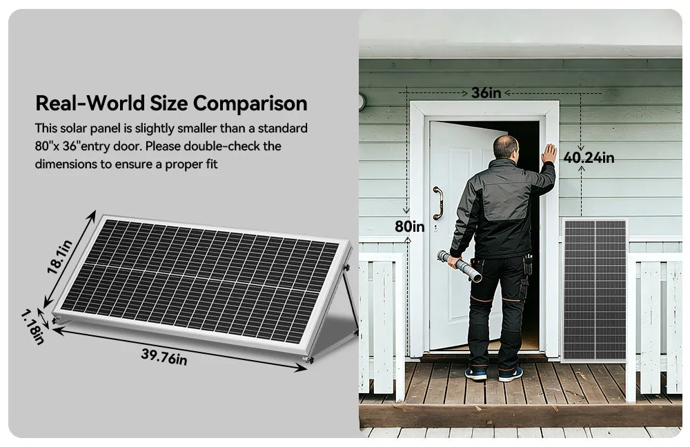 100W 12V Monocrystalline Solar Panel for RV and Trailer