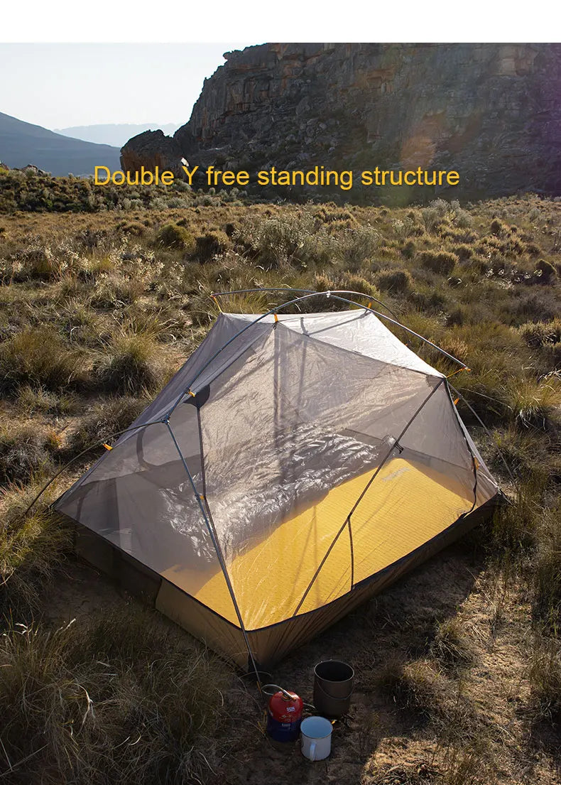 Ultralight 2-Person Waterproof Trekking Tent 20D Nylon 1.8kg