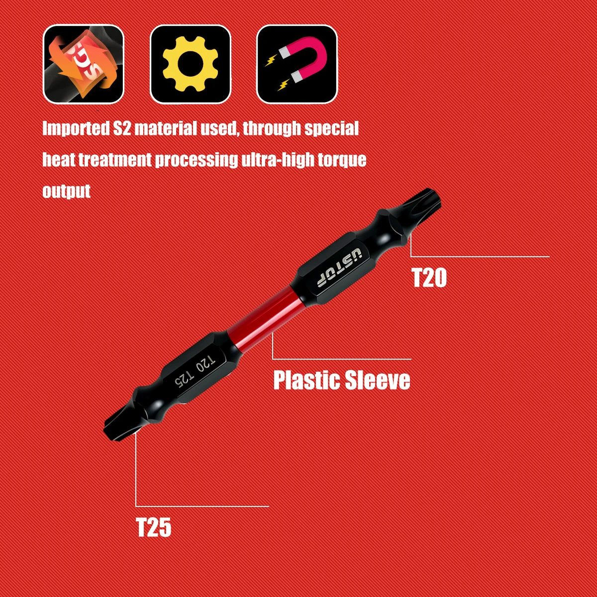 65 mm Doppelseitige Torx-Bits