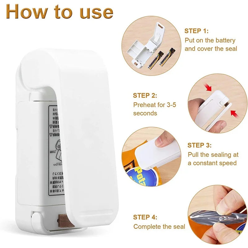 Mini akkumulátoros hőzsákos tömítő