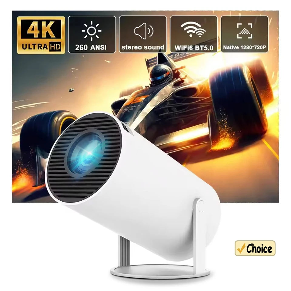 2026 Νέο HY300 Προβολέας 4K Android 11 Wifi6 290ANSI Allwinner H713 BT5.0 1080P 1280*720P Σινεμά Ουδέτερη φορητά Προβολείς Κήπος