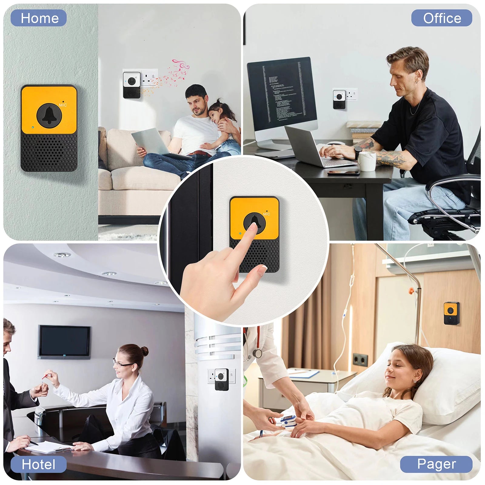 Wireless Two-Way Intercom Doorbell System with 800ft Range