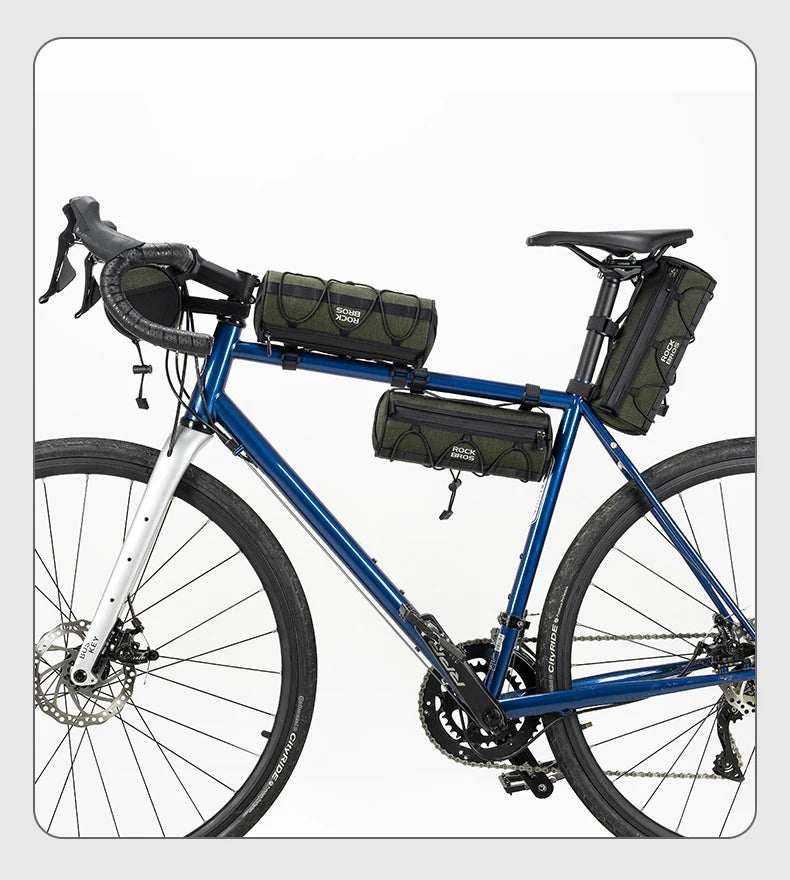 2L Bicycle Handlebar Bag with Shoulder Strap & 3-Point Mount
