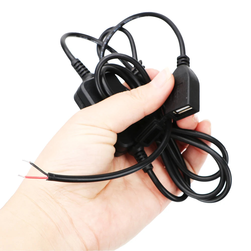USB-Anschluss, DC-5V-USB-Adapter, USB-Konverter, Ladegerät für Motorradlenker, USB-Steckdose für Motorrad, Stromversorgung für Telefon und GPS