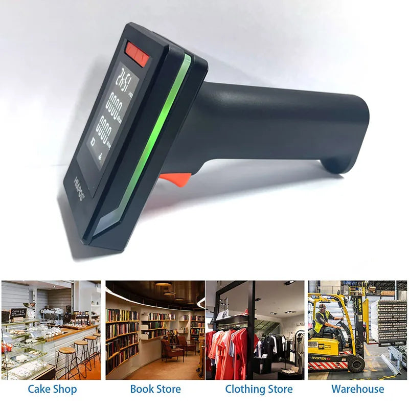 Handheld 1D and 2D Barcode Scanner with Display