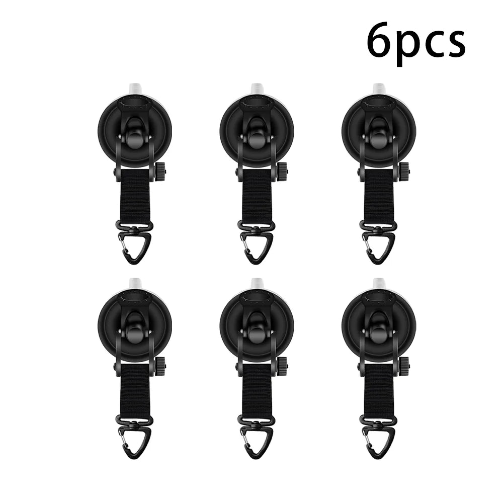 Car Tent Suction Cup Buckle Side Awning Anchors Outdoor Camping Tent Suckers Anchor Securing Hook for RV Van Camping Accessory