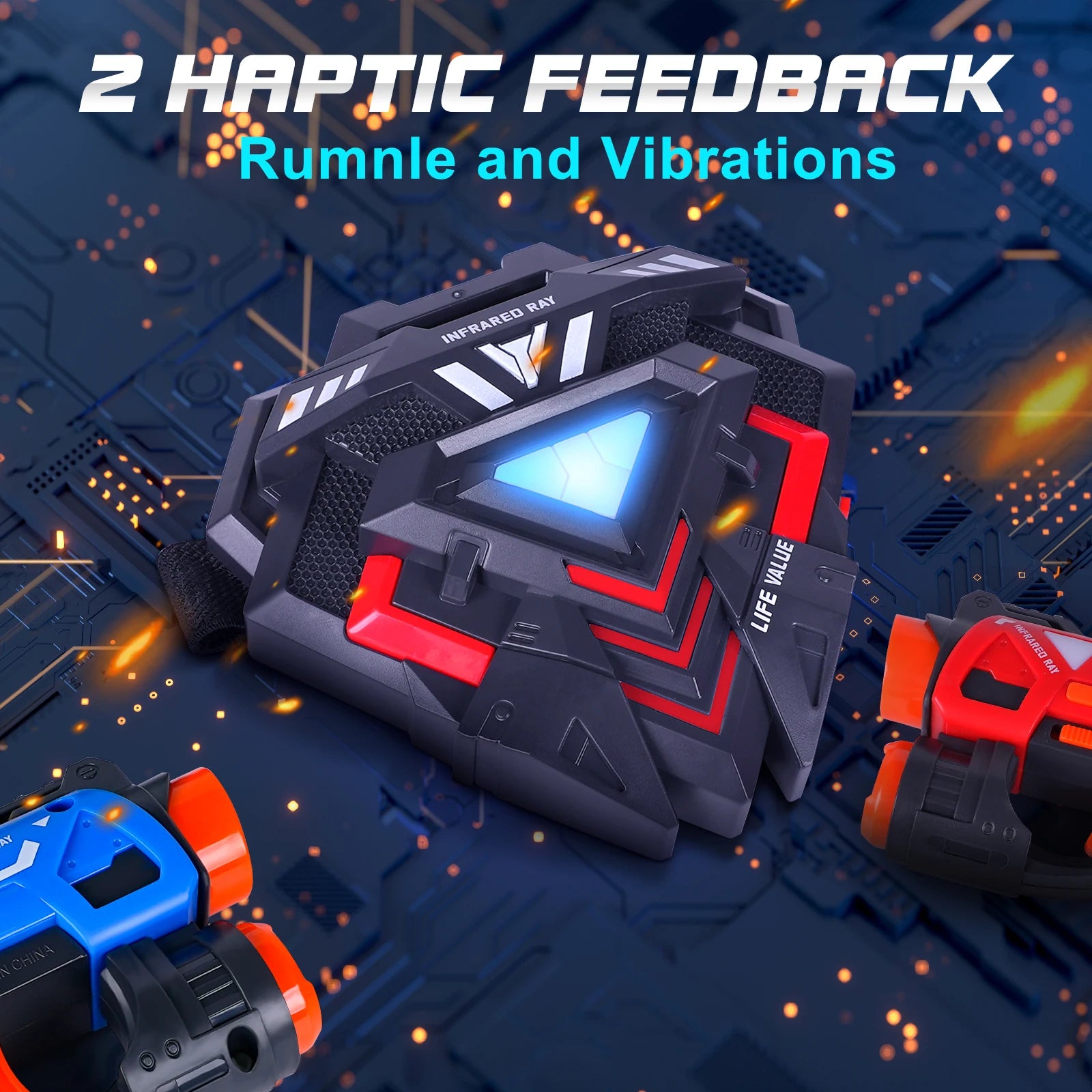 VATOS Mini Laser Tag Guns Set for Kids with Badges