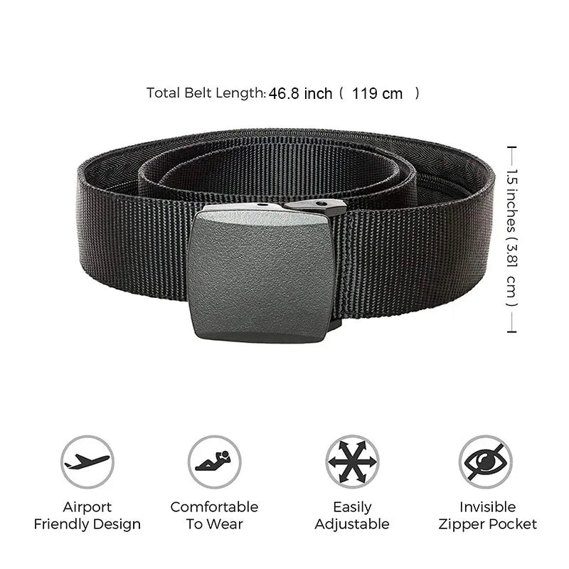 Hidden Money Belt Waist Bag 119cm