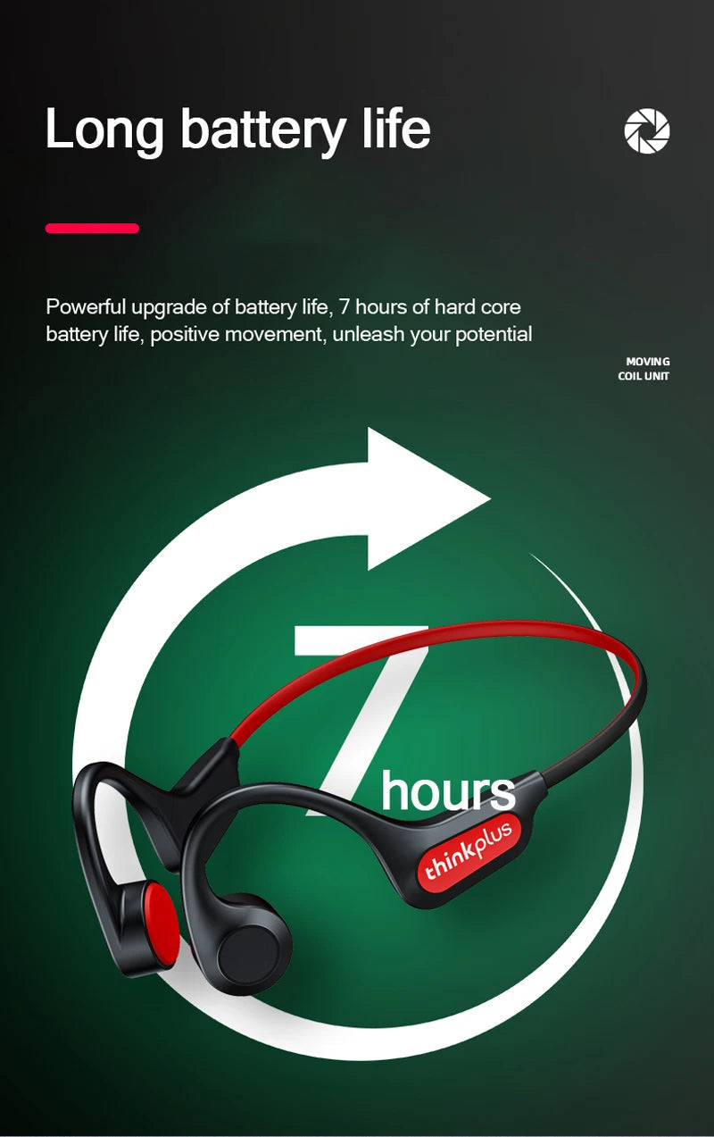 Original Lenovo X3 Pro Bone Conduction Headphone Bluetooth 5.3 Wireless Headset Waterproof Ear Hook Sports Earphones With Mic 